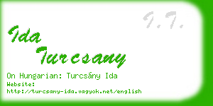 ida turcsany business card
